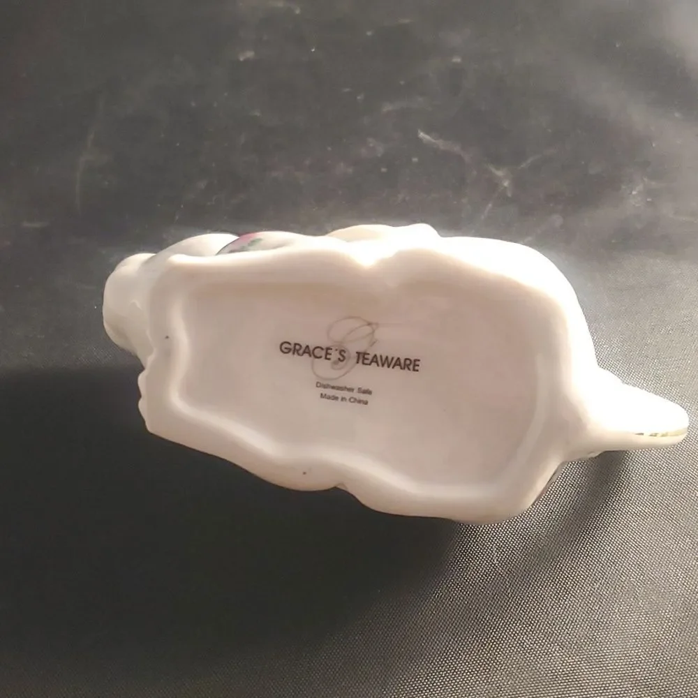 floral rabbit creamer by grace's teaware